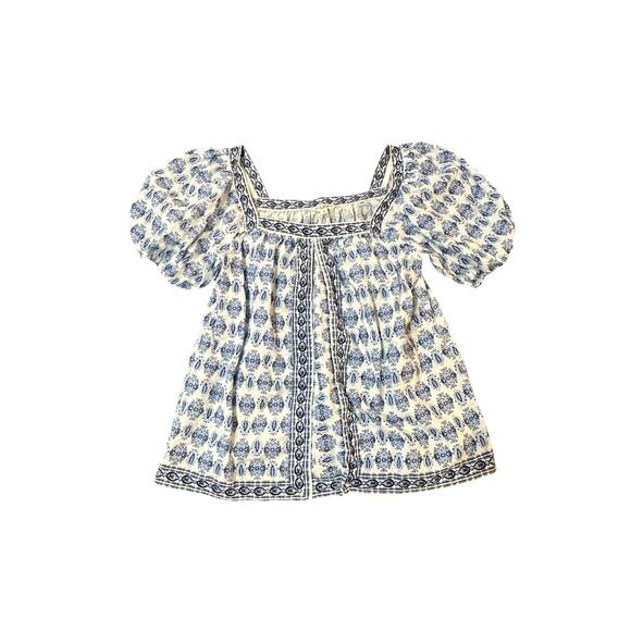 Women’s blouse S Max Studio Peasant , bohemian square neck and puff sleeves. - Picture 1 of 10
